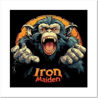 Iron Maiden monkey Posters and Art